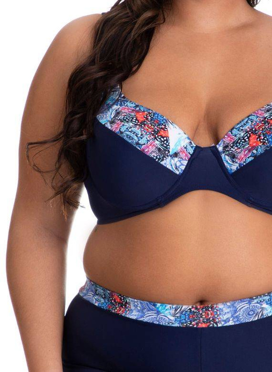 Kostium kąpielowy Susanna P-76 (3) granatowo-wielokolorowy