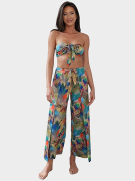 Spodnie Cameleo 4 w 1 (9505-AY) wielokolorowe w pawie pióra