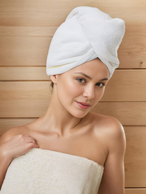 Czaprok frotte turban S-0010 (5) biały