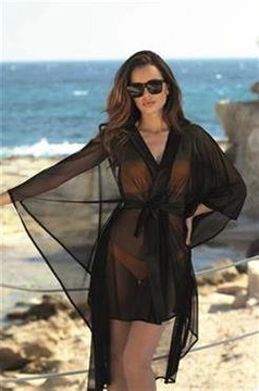 Tunika plażowa London Czarna