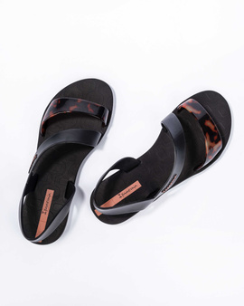 Czarno-brązowe sandały Ipanema Vibe Sandal – z paskiem w szylkretowy wzór