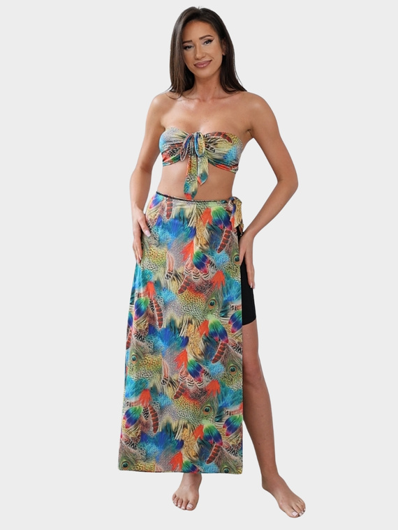 Spodnie Cameleo 4 w 1 (9505-AY) wielokolorowe w pawie pióra