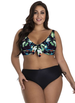 Strój kąpielowy Matylda P-615K (30) czarno-zielono-wielokolorowy (komplet)