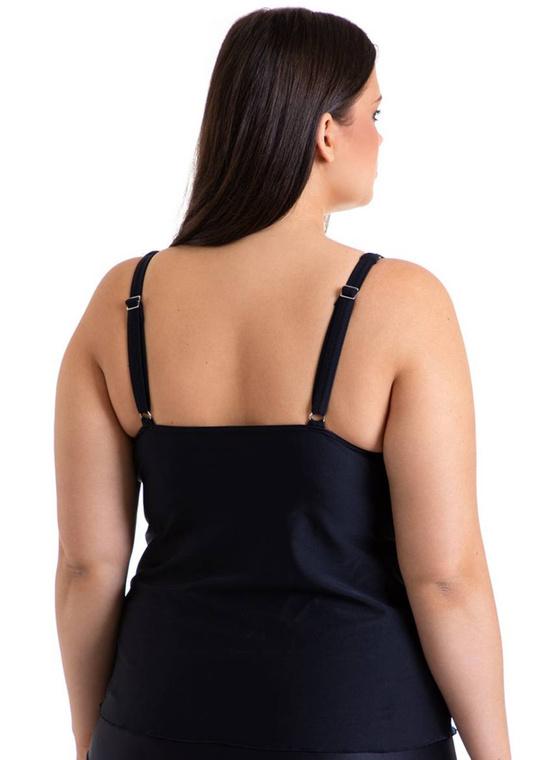 Koszulka tankini Flora P-3B (37) zielono-wielokolorowo-czarna